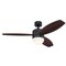 Westinghouse Ceiling Fan Indoor 48In Brinley DmLED GnMtl Rvr 3Bld WtOk/Wnt Opl Fr Glass 7305200 - alternate 7